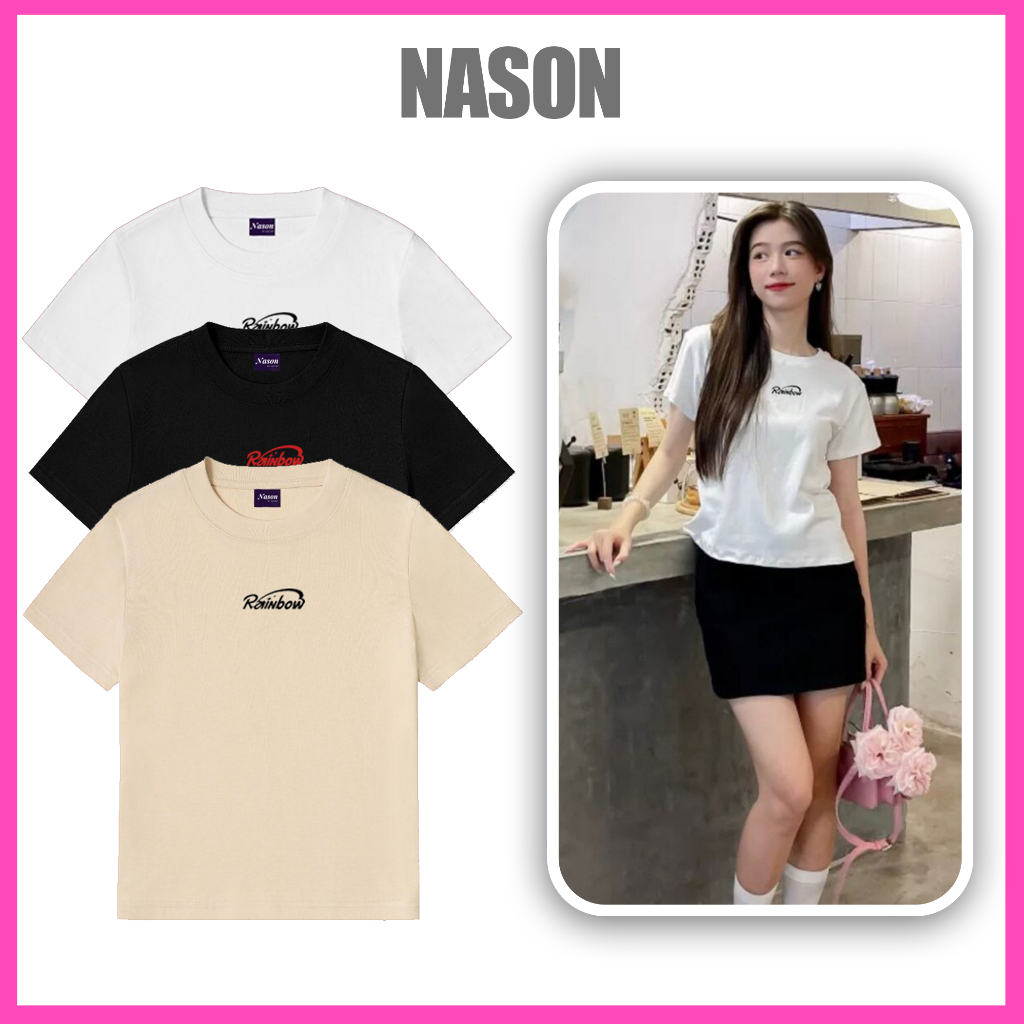 Áo Thun Nữ Baby Tee Chất Liệu Cotton Mềm Mịn Co Giãn 4 Chiều NASON CLOTHING
