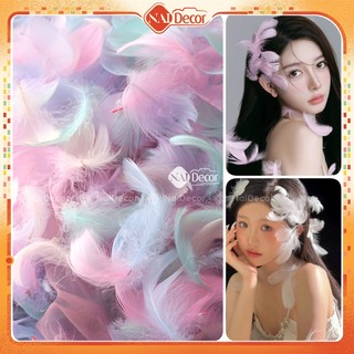[Gói 200 Cái] Lông Vũ Trang Trí Chụp Ảnh (Size 4-8cm) Nhiều Màu Nai Decor Phụ Kiện Chụp Ảnh Chân Dung, Beauty, Gói Quà
