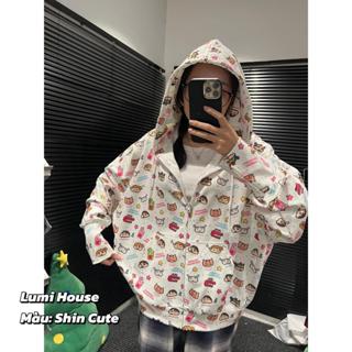 ÁO KHOÁC ZIP HOODIE CẢN NẮNG HỌA TIẾT CUTE PHO MAI QUE CHẤT ĐANH MỊN LUMI HOUSE ( MŨ TO 2 LỚP)