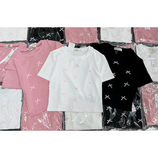 Áo Thun Babytee Đính Nơ Random Cho Nữ - AL334
