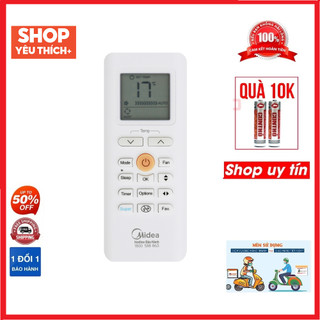 Điều khiển điều hòa midea,Remote máy lạnh midea nút vàng hàng zin