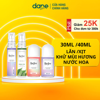 Xịt khử mùi cơ thể Refre Natural 30ml hương nước hoa - Lăn khử mùi Refre Natural 40ml - khử mùi, giảm tiết mồ hôi