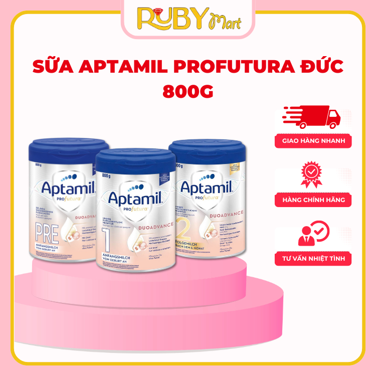 Sữa Aptamil Bạc Đức 800g Pre/1/2 phát triển toàn diện
