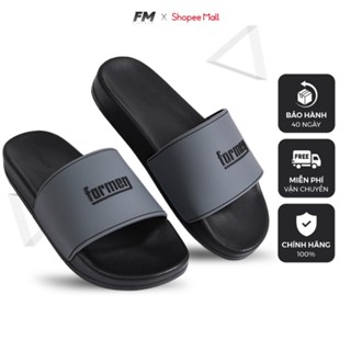 Dép quai ngang nam Unisex , Dép nam cao su thương hiệu FM chữ dập nổi trên quai (nhỏ)