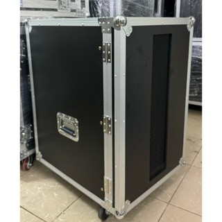  Tủ rack âm thanh 16u gỗ có lưới quạt tản nhiệt thoáng mát thiết bị 