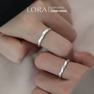 Nhẫn bạc nam nữ s999 lora forever nhẫn đôi bạc nam nữ freesize