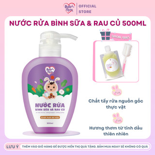 Nước rửa bình sữa và rau củ quả cho bé chiết xuất bồ hòn 500ml bub&mum