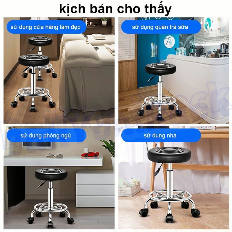 Bali Ghế CóThể Điều Chỉnh Nâng Hạ Xoay 360 Độ Ghế Có Thiết Kế 5Bánh Loại Da Tốt Xe Di Chuyển Dễ Dàng | BigBuy360 - bigbuy360.vn