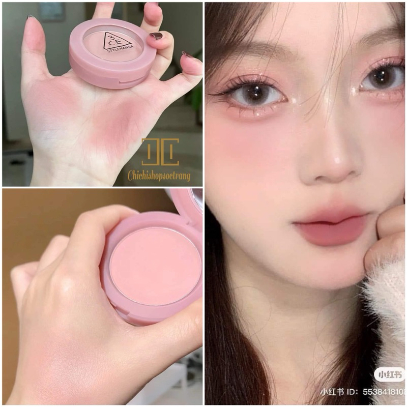 Phấn má hồng 3CE màu City Mauve tone hồng hoa cà quá xinh