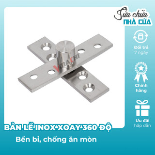Bản lề trục xoay- bản lề cối xoay 360 độ chất liệu inox, bản lề lệch tâm không gỉ