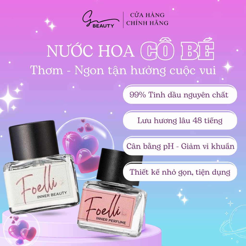 Nước hoa vùng kín G Beauty, xịt thơm vùng kín nước hoa cô bé, giảm mùi hôi nấm ngứa dầu thơm 5ml