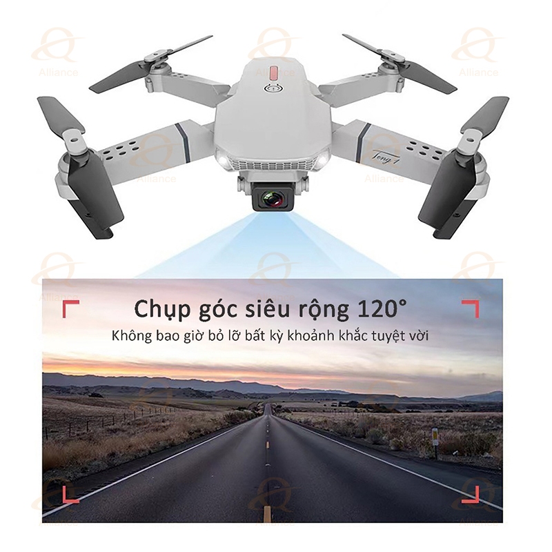 Flycam E88 Pro E99 2 Camera Tặng Kèm Pin Dự Phòng Drone Mini 4K Camera Máy Bay điều Khiển Từ xa Cho Người Mới Tập Chơi | BigBuy360 - bigbuy360.vn