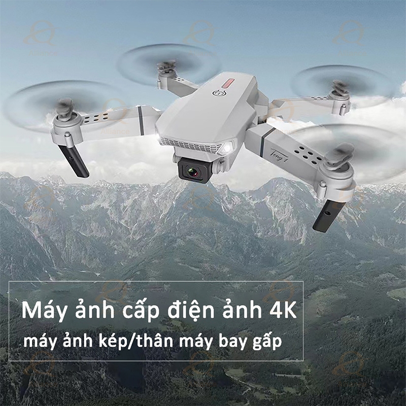 Flycam E88 Pro E99 2 Camera Tặng Kèm Pin Dự Phòng Drone Mini 4K Camera Máy Bay điều Khiển Từ xa Cho Người Mới Tập Chơi | BigBuy360 - bigbuy360.vn