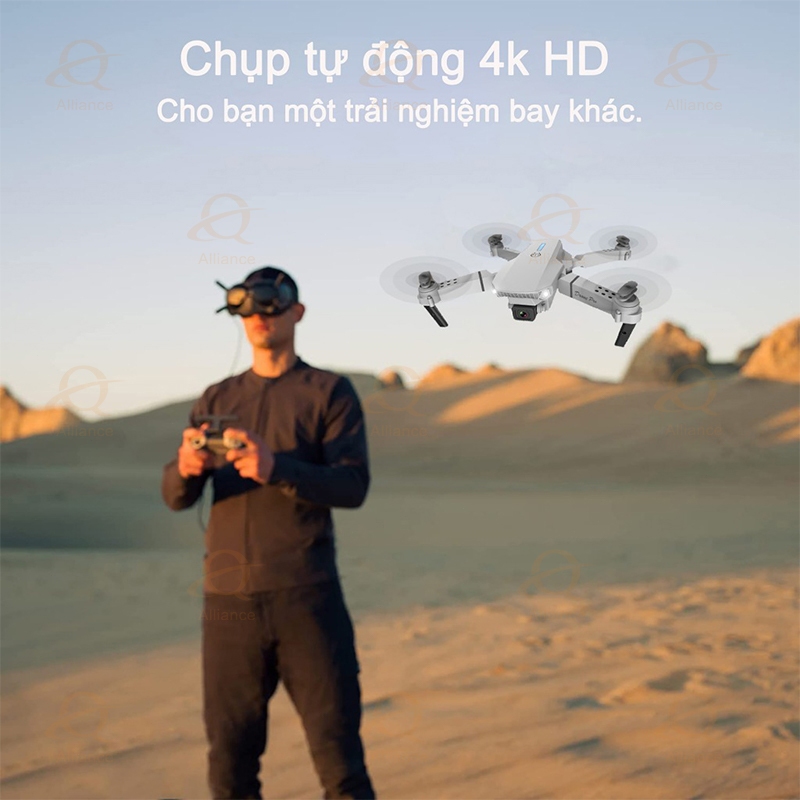 Flycam E88 Pro E99 2 Camera Tặng Kèm Pin Dự Phòng Drone Mini 4K Camera Máy Bay điều Khiển Từ xa Cho Người Mới Tập Chơi | BigBuy360 - bigbuy360.vn