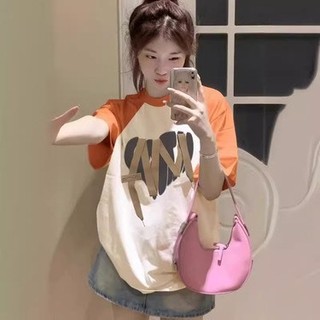 Áo thun phối tay nữ in hình trái tim mẫu mới chất thun cotton mỏng mát áo cộc tay bán chạy giá rẻ