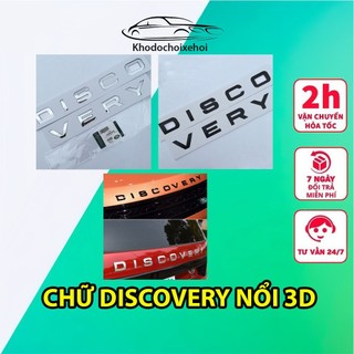 Chữ DISCOVERY Nổi 3D Trang Trí Ô Tô – Có Sẵn Keo Dán 3M