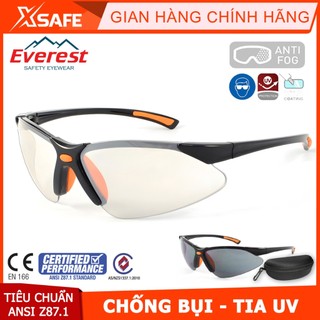 Kính bảo hộ Everest EV303 Kính chống bụi, tia UV, chống trầy xước, chống đọng sương, dùng trong lao động, đi xe máy