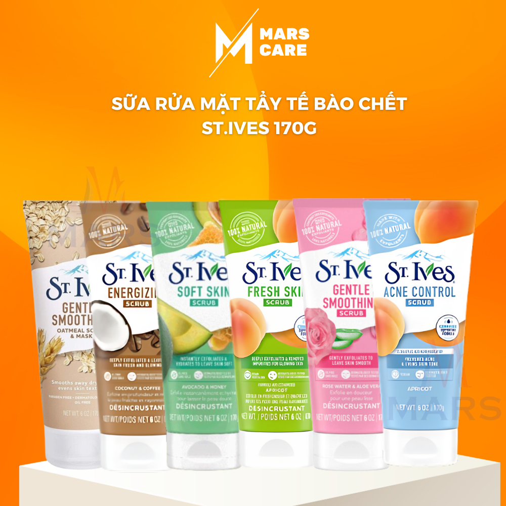 Sữa Rửa Mặt St.Ives, Sữa Rửa Mặt Tẩy Tế Bào Chết St.Ives 170g - MarsCare