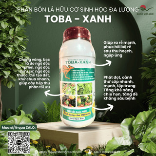 Phân bón lá hữu cơ sinh học - toba xanh - 1 lít