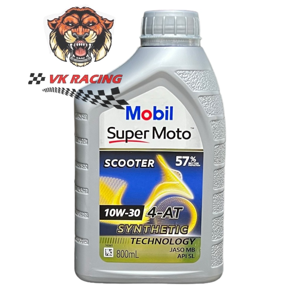 Nhớt mobil super moto 10w30 0.8L - xe tay ga