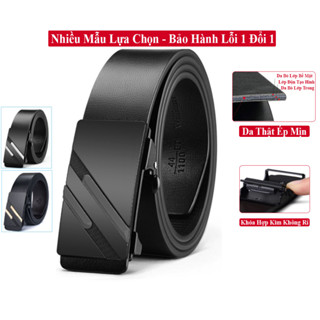 Thắt Lưng Nam VICENZO Da Bò Thật Cao Cấp Dây Luồn Trong Khóa Tự Động Chống Rỉ. Dây Nịt Lưng Nam Có Bảo Hành 1 Đổi 1