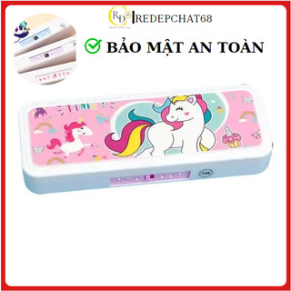 Hộp đựng bút học sinh hoạ tiết dễ thương, hộp đựng bút đa năng có mật mã, hộp bút mật khẩu