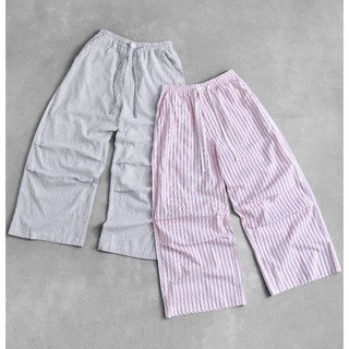 Ripofff striped wide leg pants