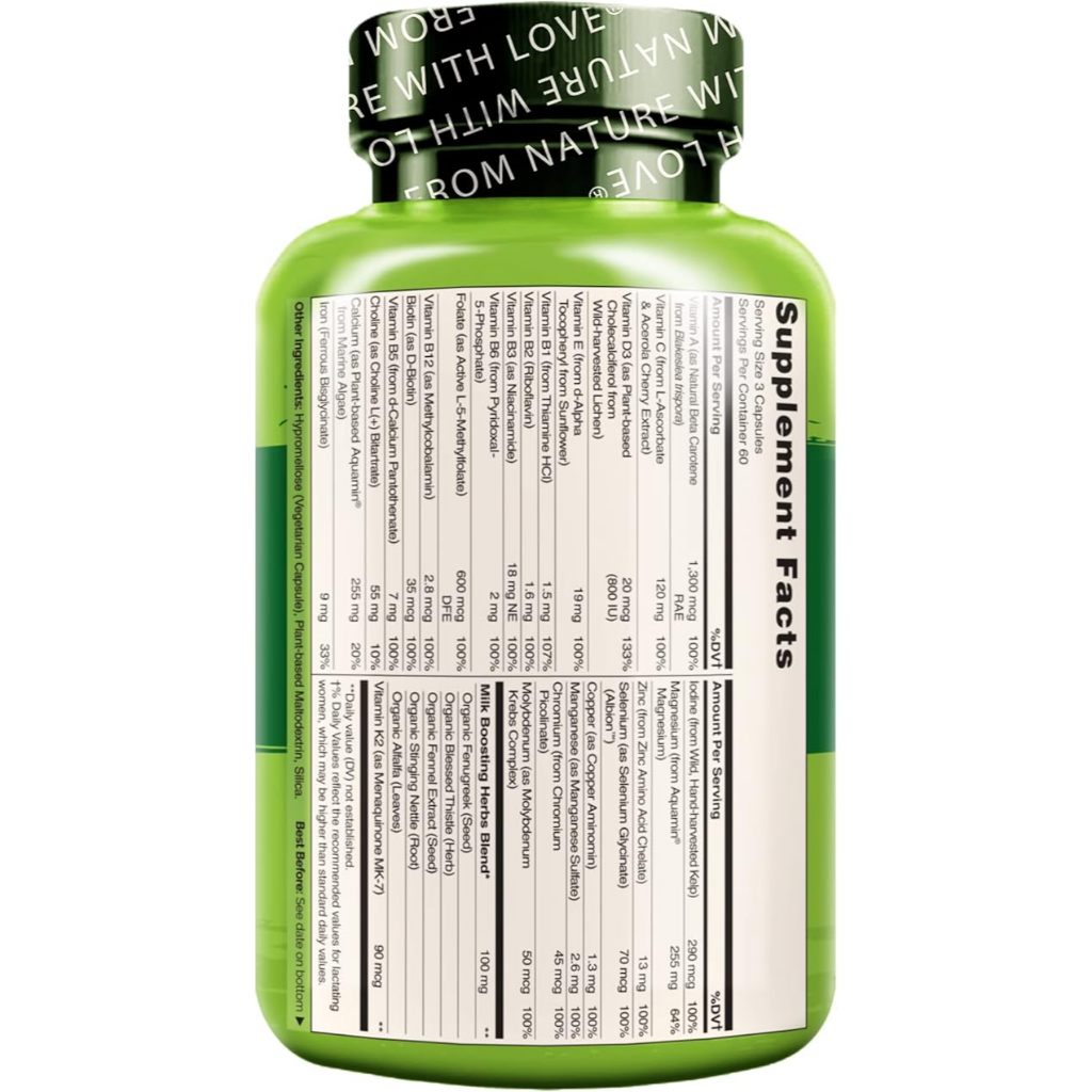 Naturelo Postnatal Multivitamin - Viên Uống Vitamin Tổng Hợp Cho Phụ Nữ Sau Sinh 180 viên