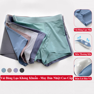 Quần Sịp Đùi Boxer Nam Cao Cấp Vải Băng Lụa Mềm Co Giãn Mát. Quần Lót Nam Vicenzo Cao Cấp