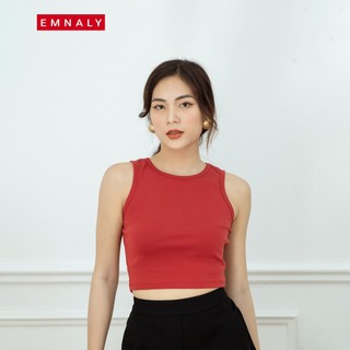 Áo ba lỗ croptop nữ EMNALY dáng áo 3 lỗ ôm chất liệu thun cotton co dãn mạnh