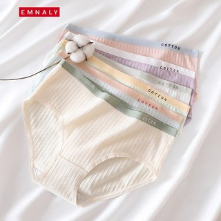 Quần lót nữ cotton kháng khuẩn cao cấp kẻ sọc dễ thương cạp vừa tôn dáng gợi cảm EMNALY