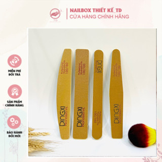 Dũa móng tay dingxi nhám da bò nâu vàng độ nhám 100/180 - dũa móng nail