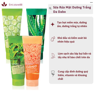Sữa Rửa Mặt Trắng Da Sạch Nhờn Dabo Hàn Quốc 180ml , Sữa Rửa Mặt Chính Hãng