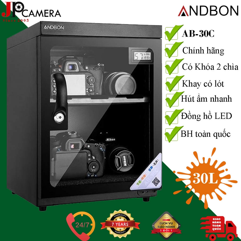 [BH 5 Năm] Tủ chống ẩm Andbon AB-30C (30 lít)
