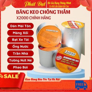 Băng dính chống thấm X2000 Chống dột mái tôn,trần nhà,Keo Dán tường chống rò rỉ,Dán mái tôn 5cmx5m, 10Cmx5m, 20Cmx5m