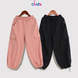  Quần Jogger Kaki Chippo bé gái đi học chất liệu co dãn thoải mái cho bé từ 7 đến 12 Tuổi 21-40Kg  