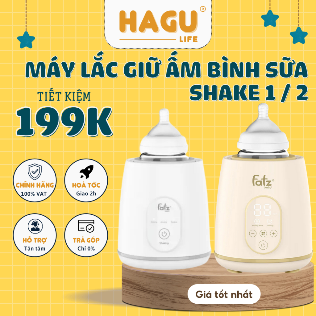 Máy lắc và giữ ấm bình sữa thông minh cho bé Fatz Baby Shake 1 Shake 2 ...