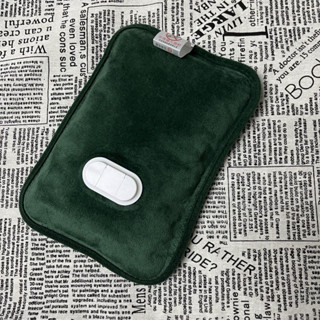  Túi sưởi túi chườm đau bụng kinh 5 lớp vỏ nhung xanh sạc chống cháy  mẫu tự bơm nước  