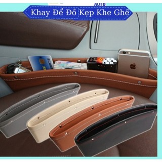 Khay để đồ kẹp khe ghế Ô tô da cao cấp