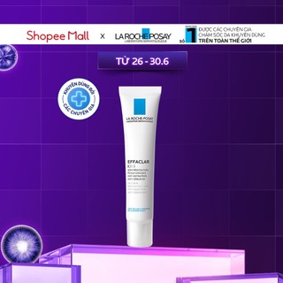 Kem dưỡng giúp cải thiện bề mặt da, giảm mụn đầu đen La Roche-Posay Effaclar K+ 40ml