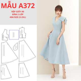 Rập giấy a0 váy xòe a372