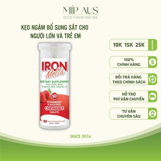 Viên Ngậm Bổ Sung Sắt Iron Melts vị Dâu Tây - 50 viên