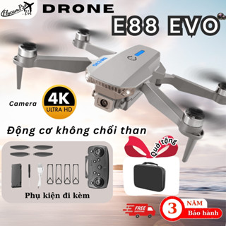 Máy bay không người lái mini, flycam E88 EVO điều khiển từ xa sử dụng động cơ không chổi than, cam 4K cực đẹp