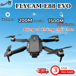 Flycam E88 EVO, drone camera kép 4K, động cơ không chổi than, thích hợp cho người tập bay