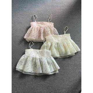 Áo 2 dây kiểu babydoll hoạ tiết hoa nhí cho nữ - al307