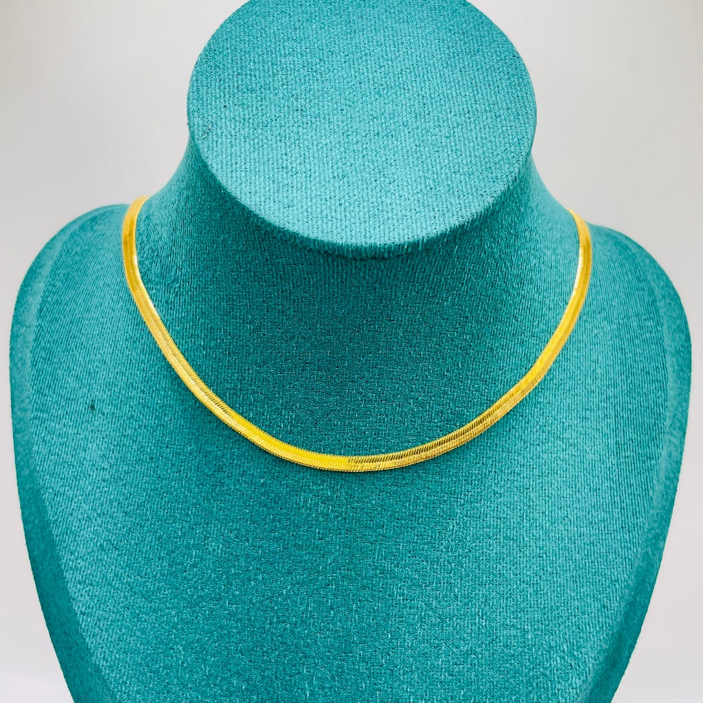 Dây chuyền titan unisex sợi mì màu vàng, Vòng cổ titan màu vàng lụa mỏng không phai không rỉ sét dày