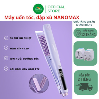 Máy Uốn Tóc Dập Xù Nanomax XN-838, Bấm Phồng Chân Tóc, Tích Hợp Ion Bảo Vệ, Màn Hình LED Hiển Thị, Bh 6 Tháng