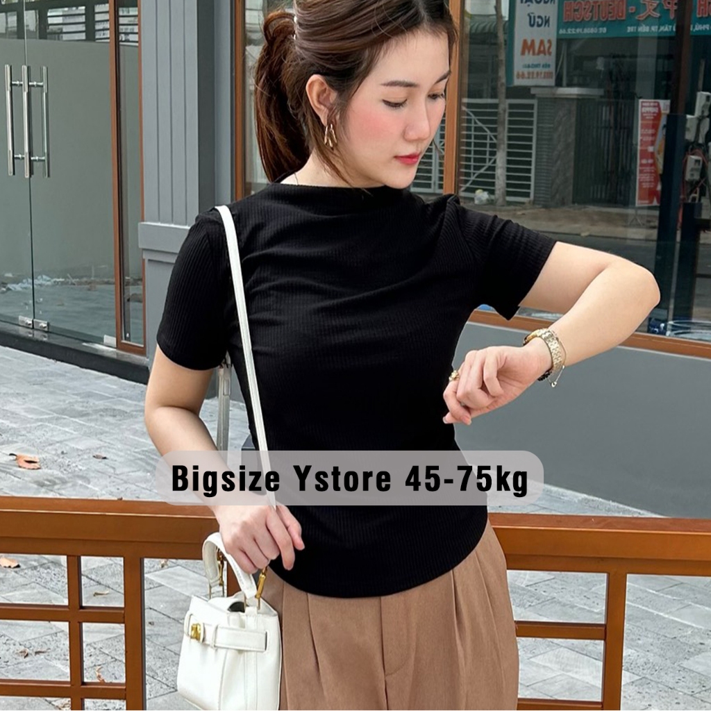 Áo thun Baby Tee nhún eo dễ thương chất vải cotton gân co giãn - Ystore Bigsize