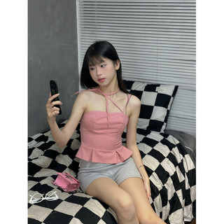 Áo cúp xếp ly cột eo