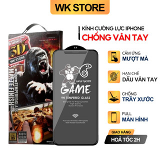 Kính Cường Lực iPhone Chống Vân Tay Full màn IPX Xs Xsmax 11 12 13 14 15 Promax
